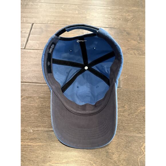 Vintage Y2K Nike Mens Blue Shield Swoosh Corduroy Adjustable Strapback Hat Cap - Picture 7 of 10